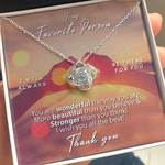 Side angle of personalized necklace Sterling Silver Necklace - To my favorite Person