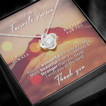 Sterling Silver Necklace - To my favorite Person worn styling photo showing elegant design