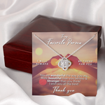 Sterling Silver Necklace - To my favorite Person  front view - Beyond Love