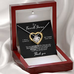 Close-up detail of Sterling Silver Necklace - To my favorite Person showing premium quality craftsmanship