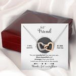 Lifestyle photo of Heart necklace - To my best Friend as meaningful love gift