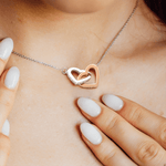 Heart necklace - To my best Friend gift-ready packaging with rose box presentation