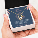 Lifestyle photo of Sterling Silver Necklace - To my Bestie as meaningful love gift