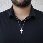 Luxury cross necklace - to my Grandson gift-ready packaging with rose box presentation