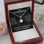 Crystal necklace - To my Granddaughter custom engraving detail and material quality
