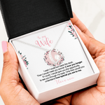 Lifestyle photo of Sterling Silver Necklace - To my wife as meaningful love gift
