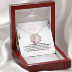Close-up detail of Sterling Silver Necklace - To my Wife showing premium quality craftsmanship