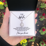 Side angle of personalized necklace Sterling Silver Necklace - To my Wife