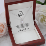 Close-up detail of Sterling Silver Necklace - To my Wife showing premium quality craftsmanship