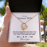 Sterling Silver Necklace - To my Wife to be gift-ready packaging with rose box presentation