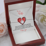 Sterling Silver Necklace - To my Wife gift-ready packaging with rose box presentation