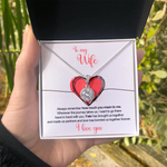 Sterling Silver Necklace - To my Wife custom engraving detail and material quality