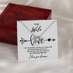 Lifestyle photo of Sterling Silver Necklace  - To my beautiful Wife as meaningful love gift