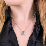 Side angle of personalized necklace Sterling Silver Necklace  - To my beautiful Wife