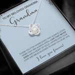 Sterling Silver Necklace - World's best Grandma  front view - Beyond Love
