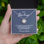 Necklace - To my Darling custom engraving detail and material quality