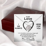 Sterling Silver Necklace - To my Love - I love you custom engraving detail and material quality