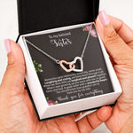 Lifestyle photo of Sterling Silver Necklace - World's best Sister as meaningful love gift