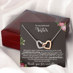Side angle of personalized necklace Sterling Silver Necklace - World's best Sister