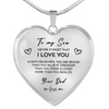 Heart necklace - To my Son from Dad