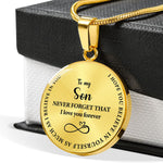 Stainless steel necklace - To my Son gift-ready packaging with rose box presentation