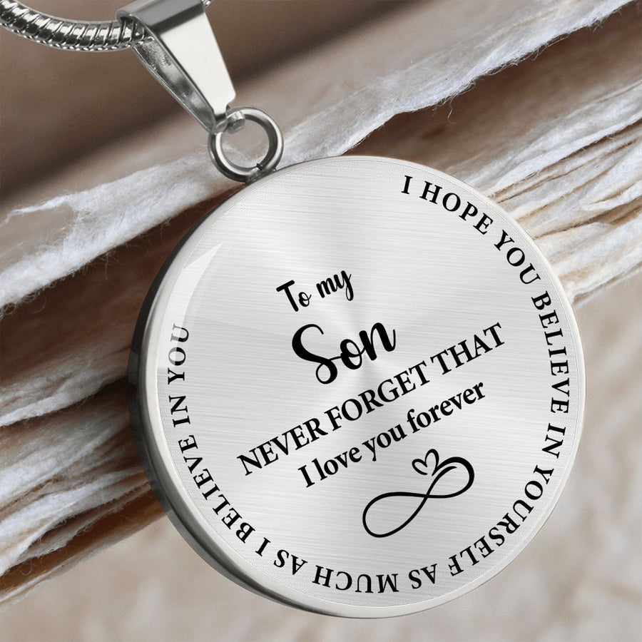 Stainless steel necklace - To my Son