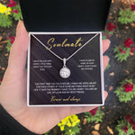 Lifestyle photo of Sterling Silver Necklace - To your Soulmate as meaningful love gift