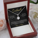 Close-up detail of Sterling Silver Necklace - To your Soulmate showing premium quality craftsmanship