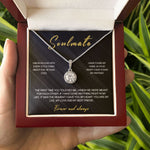 Side angle of personalized necklace Sterling Silver Necklace - To your Soulmate