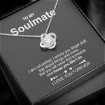 Sterling Silver Necklace - To my Soulmate  front view - Beyond Love