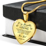 Lifestyle photo of Heart necklace - To my daughter from Dad as meaningful love gift