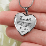Lifestyle photo of Heart necklace - To my Daughter from Dad as meaningful love gift