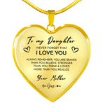 Heart necklace - To my daughter from Mom  front view - Beyond Love