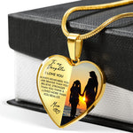 Lifestyle photo of Heart necklace - To my daughter from Mom as meaningful love gift