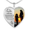 Heart necklace - To my daughter from Mom