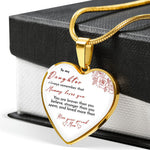 Heart necklace - Kiss, Mom custom engraving detail and material quality