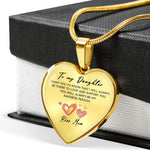 Lifestyle photo of Heart necklace - To my Daughter as meaningful love gift