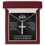 Luxury cross necklace - To my Dad  front view - Beyond Love