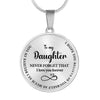 Stainless steel necklace - To my Daughter