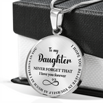 Lifestyle photo of Stainless steel necklace - To my Daughter as meaningful love gift