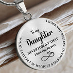 Stainless steel necklace - To my Daughter custom engraving detail and material quality