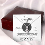 Side angle of personalized necklace Necklace - To our Daughter from Mom & Dad