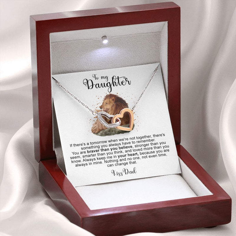 Close-up detail of Necklace - To my Daughter from Dad showing premium quality craftsmanship