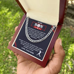 Cuban Chain - Baseball - Biggest Fan, From Mom custom engraving detail and material quality