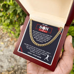 Cuban Chain - Baseball - Biggest Fan, From Mom worn styling photo showing elegant design