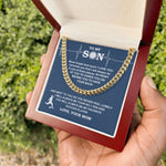 Cuban Chain - Soccer - Biggest Fan, From Mom worn styling photo showing elegant design