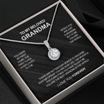 Crystal necklace - To my beloved Grandma gift-ready packaging with rose box presentation