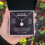 Crystal necklace - To my beloved Grandma custom engraving detail and material quality