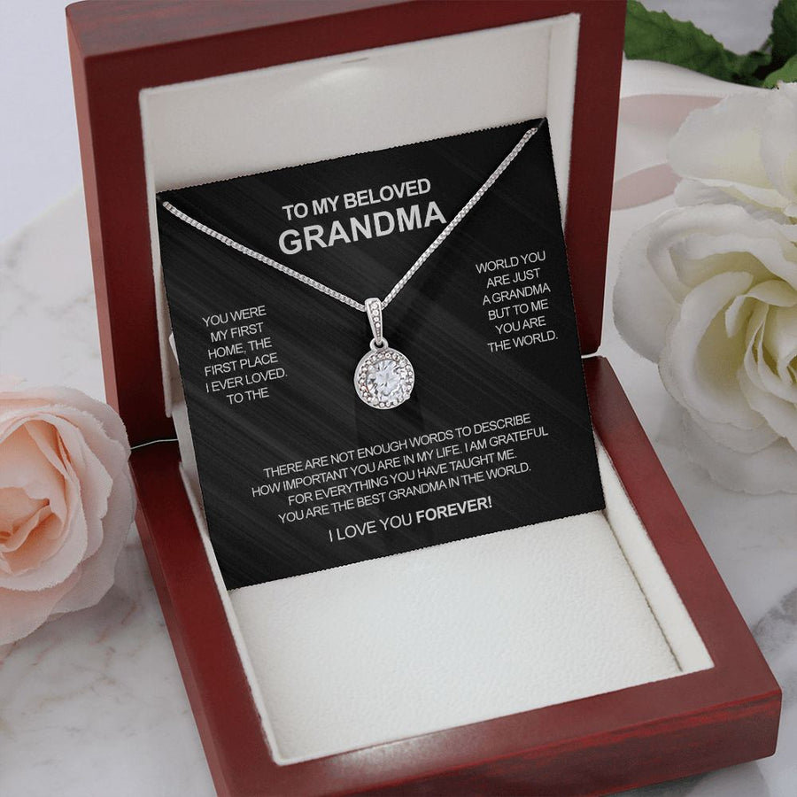 Crystal necklace - To my beloved Grandma