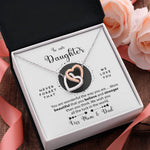 Silver necklace - To my Daughter from Mom custom engraving detail and material quality